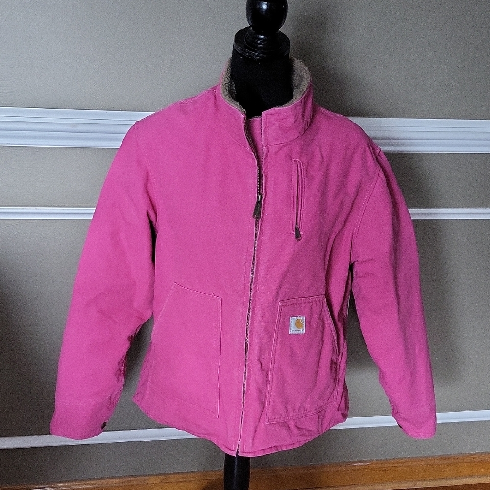Carhartt Women's Canyon Sandstone Jacket Size XL Tulip Pink - Picture 1 of 8